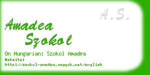 amadea szokol business card